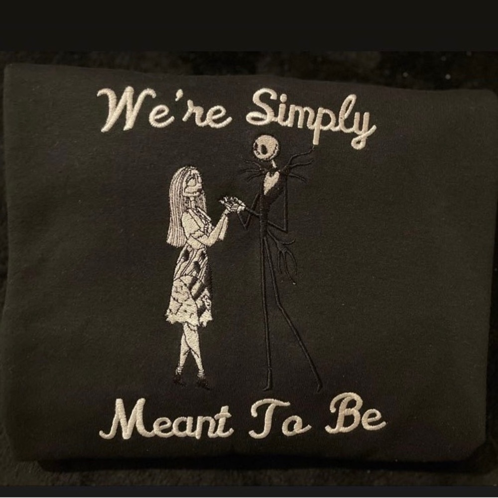 Handmade Nightmare Before Christmas Embroidered Sweater